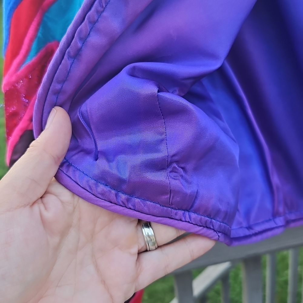 Vintage Judith Roberts La Colección Appliqué Crop Jacket Black Bright Abstract - Picture 8 of 11